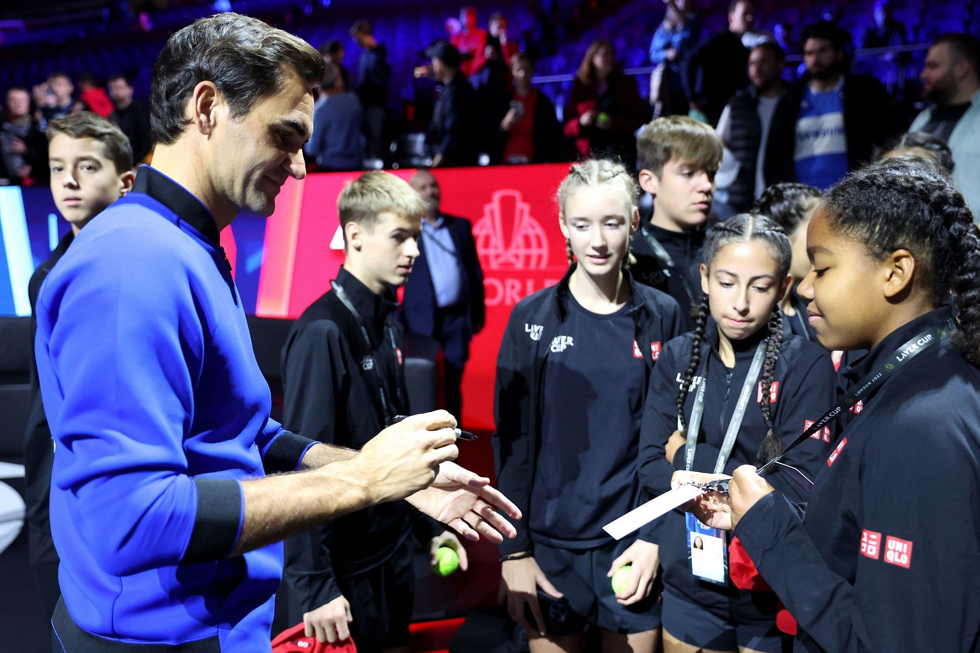 Roger Federer pictured at the Laver Cup 2022.