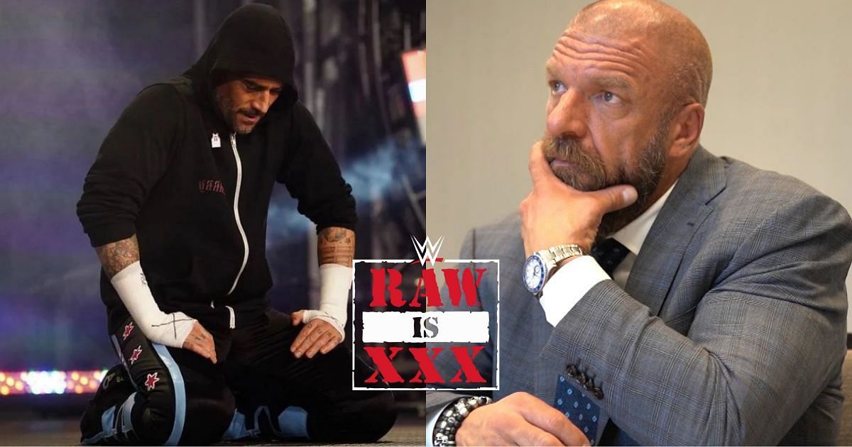 Former AEW and WWE Champion CM Punk and Triple H.