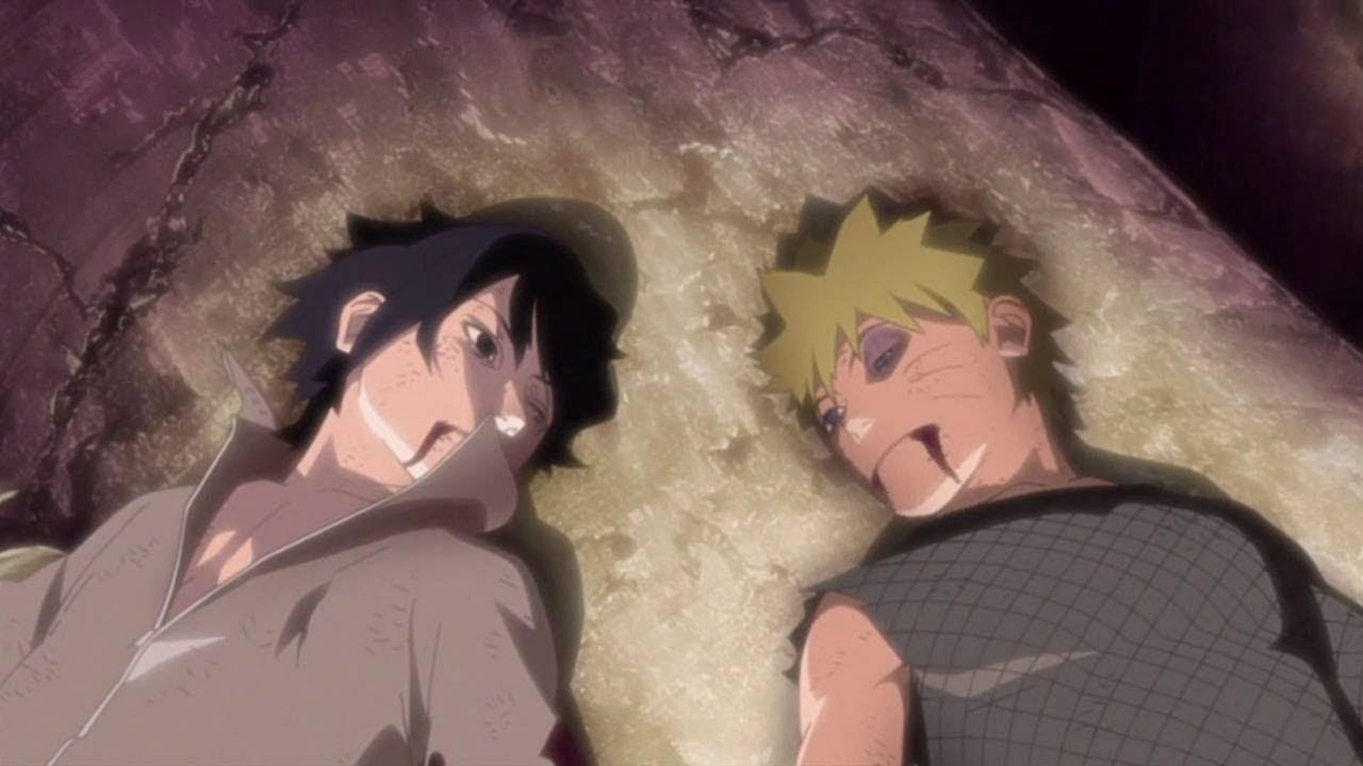 Naruto using his Talk no Jutsu on Sasuke (Image via Studio Pierrot)