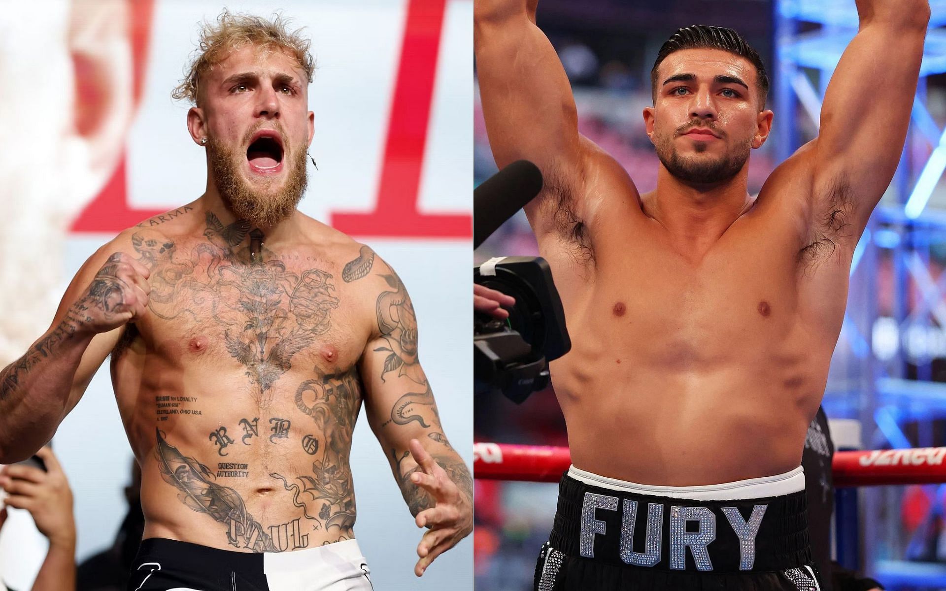 Jake Paul (left) and Tommy Fury (right)