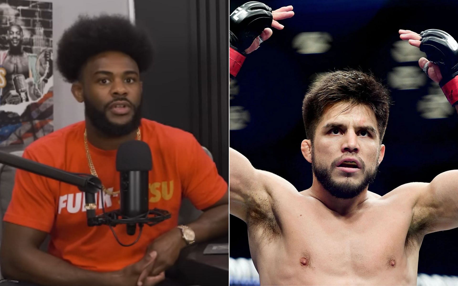 Aljamain Sterling (Left), and Henry Cejudo (Right) {Photo credit: FunkMasterMMA - YouTube}