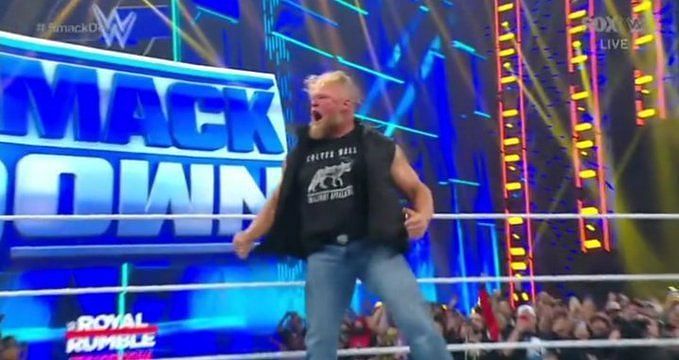 Wwe Smackdown Brock Lesnar Makes Surprise Appearance On Smackdown And Attacks Former Wwe Champion 1238