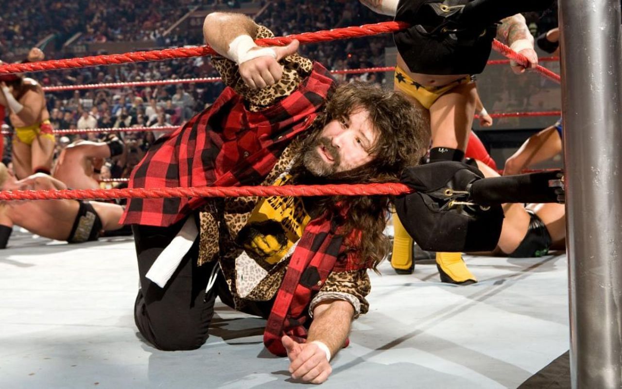 Mick Foley making his return at Royal Rumble 2004 (Credit: Graham Matthews/ SkySports)