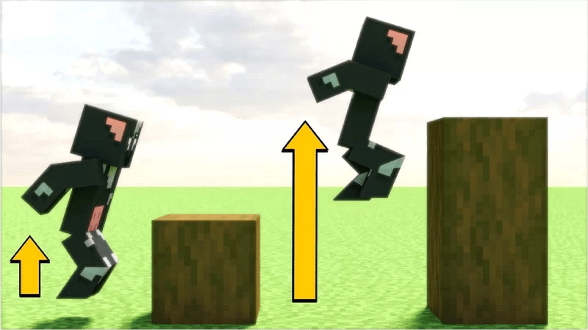 Jump Boost helps players clear hurdles with ease (Image via CrazyCowMM/Planet Minecraft)