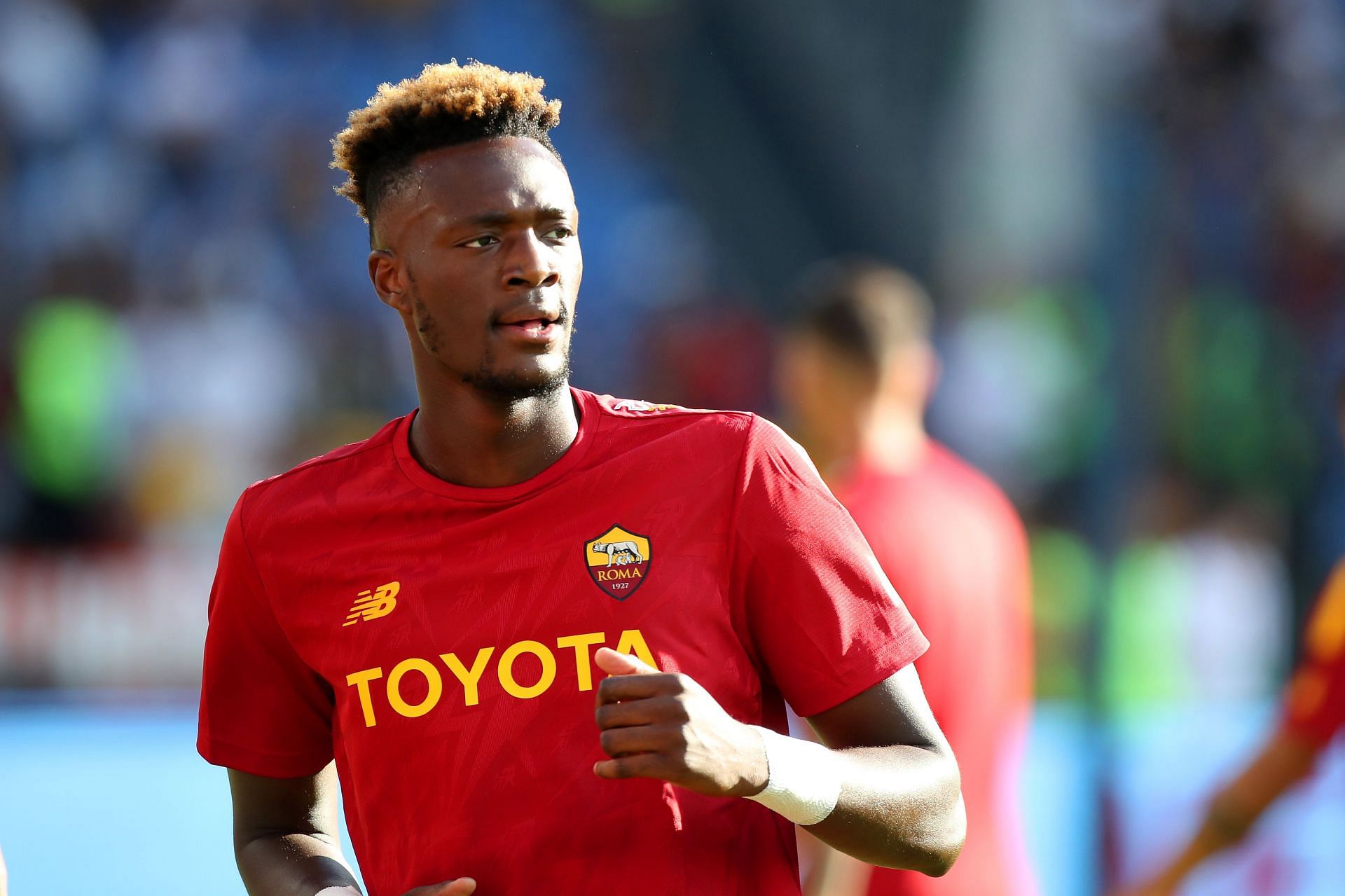 Tammy Abraham has scored 32 goals in 75 appearances for AS Roma.