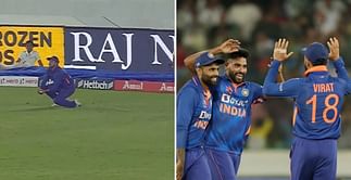 [Watch] Kuldeep Yadav takes a fine running catch to dismiss Devon Conway in 1st IND vs NZ ODI