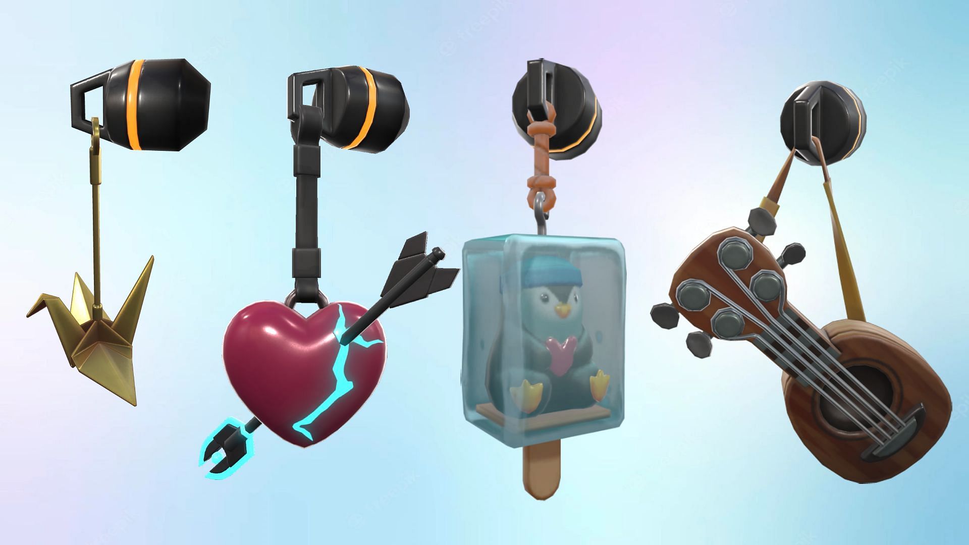 Some of the gun buddies included in the upcoming Battlepass (Image via Sportskeeda)