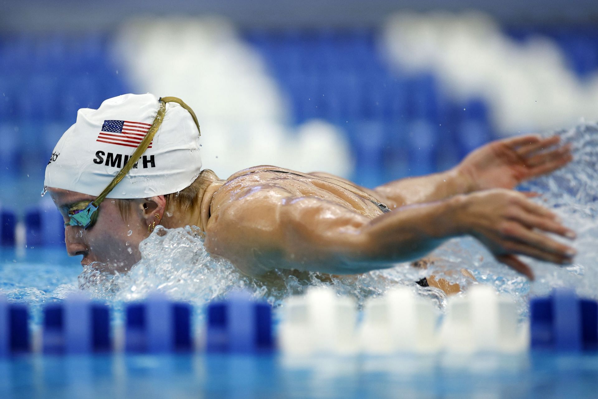 Regan Smith competes in the Women&#039;s 200m Butterfly Final during the Toyota U.S. Open Championships at Greensboro Aquatic Center on December 03, 2022 in Greensboro, North Carolina. (Photo by Jared C. Tilton/Getty Images)