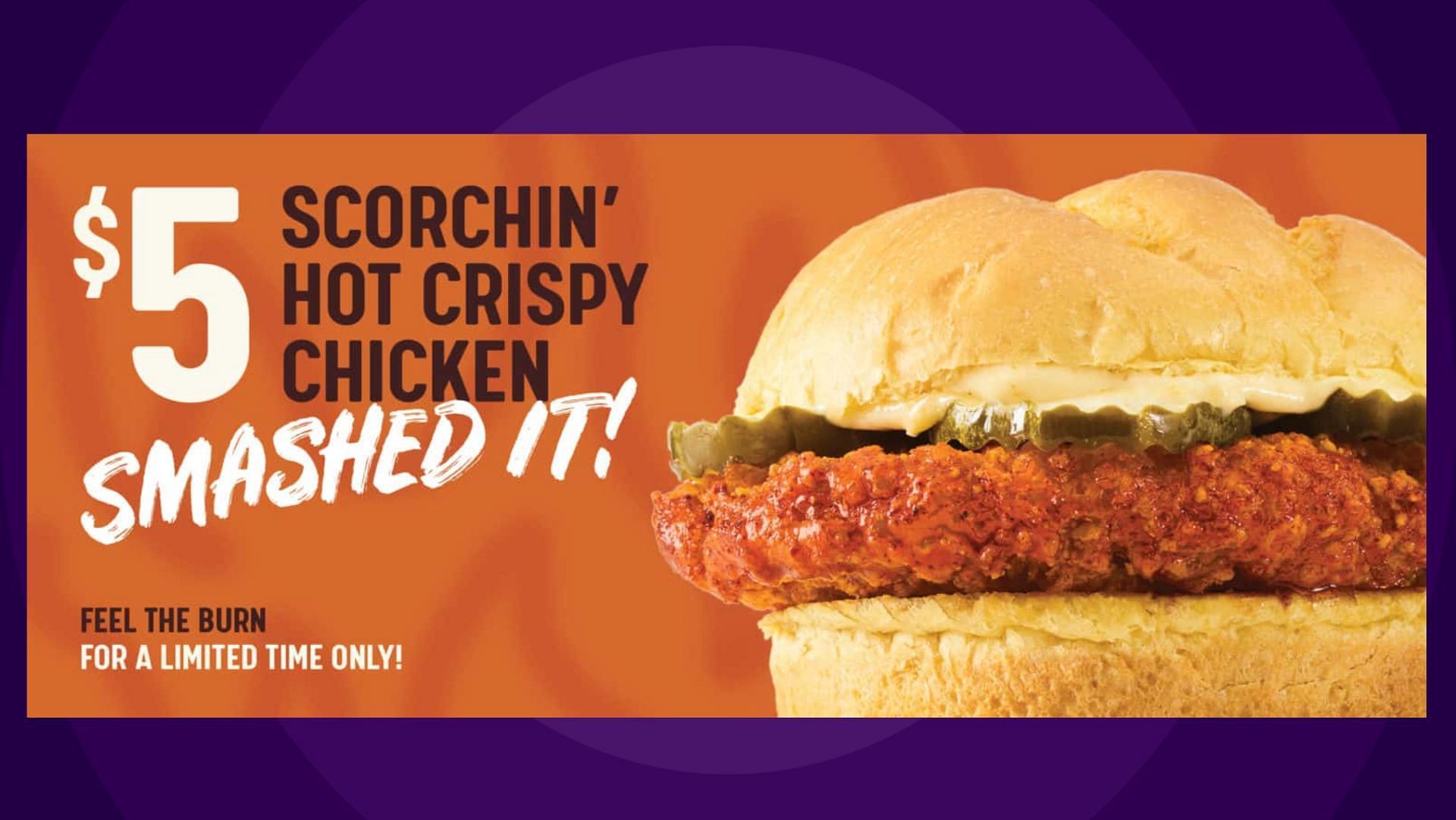 Smashburger&rsquo;s new Scorchin&rsquo; Hot Crispy Chicken Sandwich for $5! (Image via smashburger)