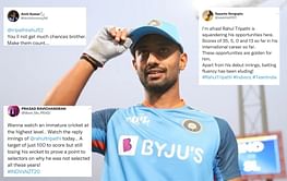 "Doesn't look international material" - Twitterati react as Rahul Tripathi gets out cheaply in IND vs NZ 2nd T20I