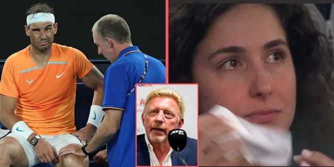 "Heartbreaking images" - Boris Becker on sight of Rafael Nadal's wife in tears at Australian Open after Spaniard's second-round exit