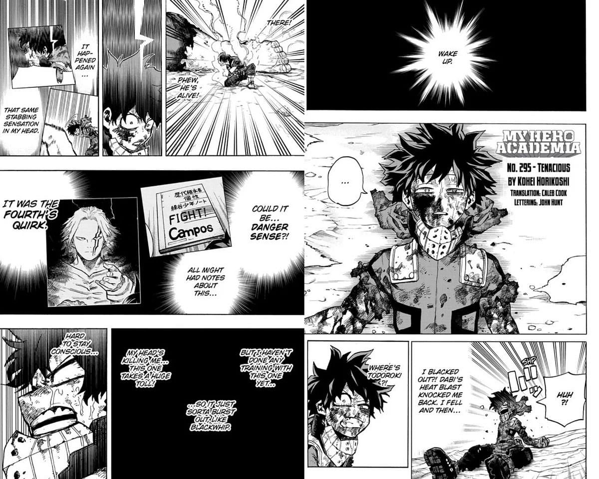 The quirk, Danger Sense explained in the My Hero Academia manga. (image via Shonen Jump)