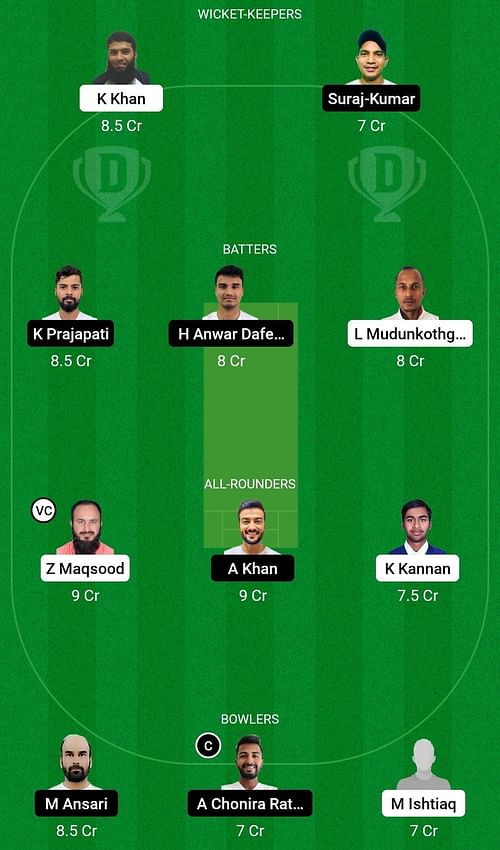 Dream11 Team for Darsait Titans vs Qurum Thunders - Oman D20 2023.