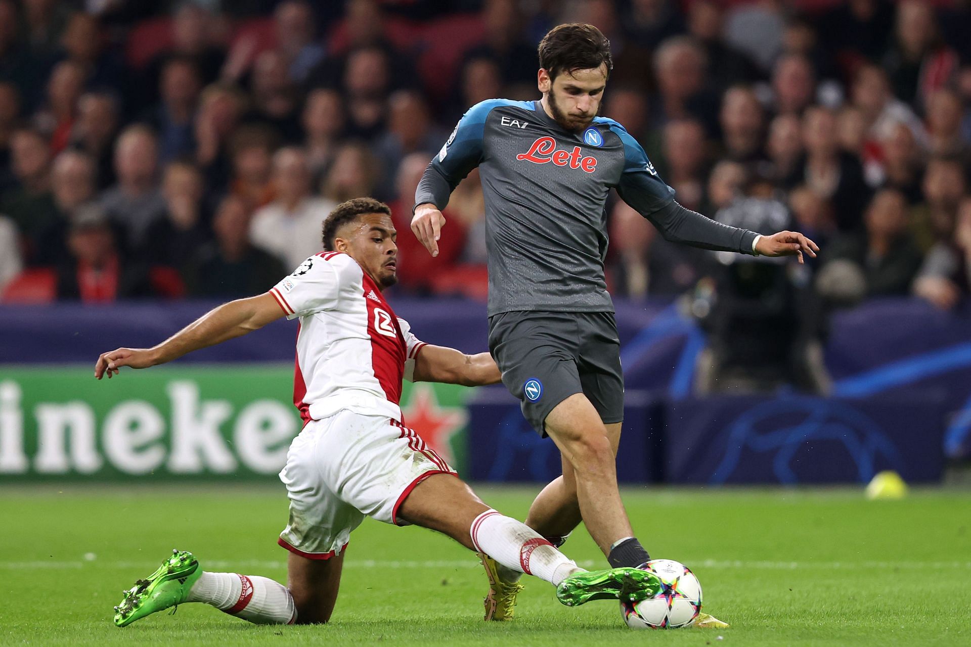 AFC Ajax v SSC Napoli: Group A - UEFA Champions League: Arsenal and Manchester City target Kvicha