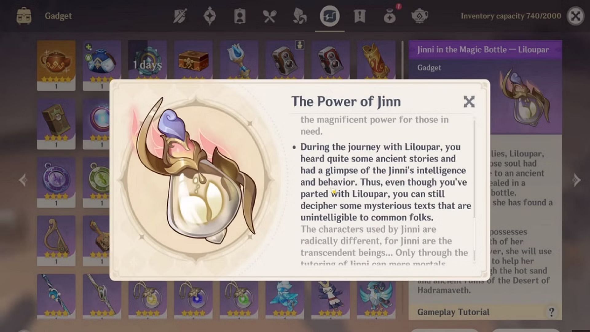 The final ability of Jinni in the Magic Bottle (Image via HoYoverse)