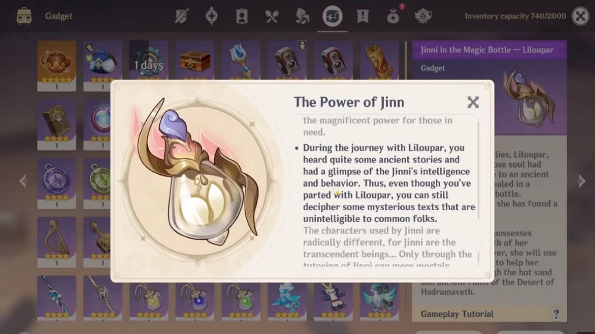 Genshin Impact: How to level up Jinni in the Magic Bottle