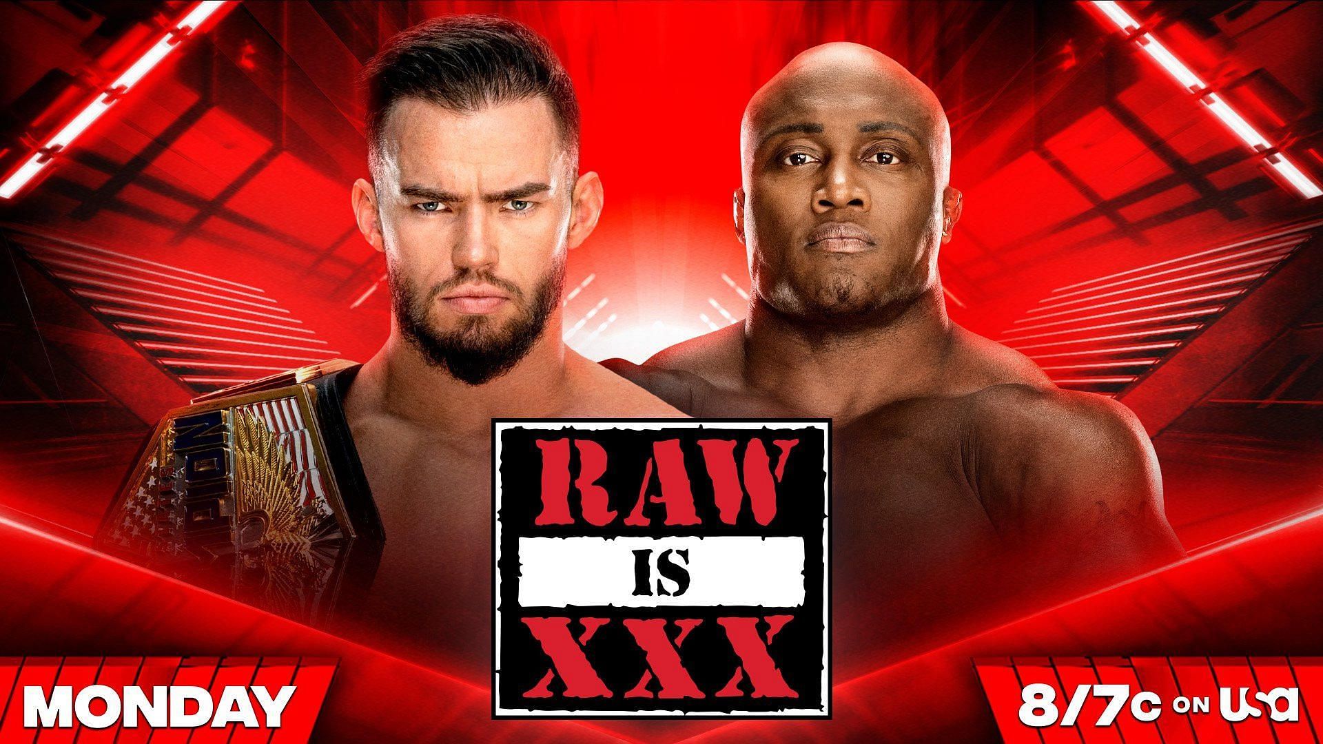 Bobby Lashley looks to become a four-time U.S. Champion at Raw XXX