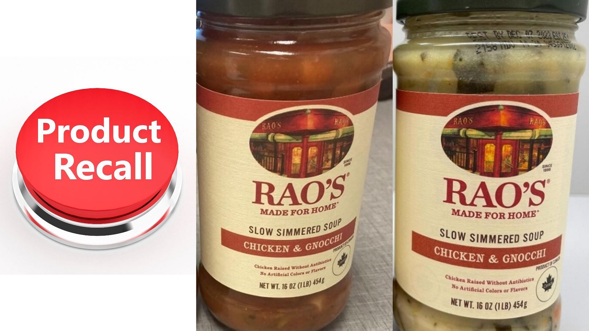 Sovos Brands Intermediate, Inc. recalls Rao&rsquo;s Slow Simmered Chicken &amp; Gnocchi soup over undeclared egg allergen concerns (Image via Amazon/FDA)