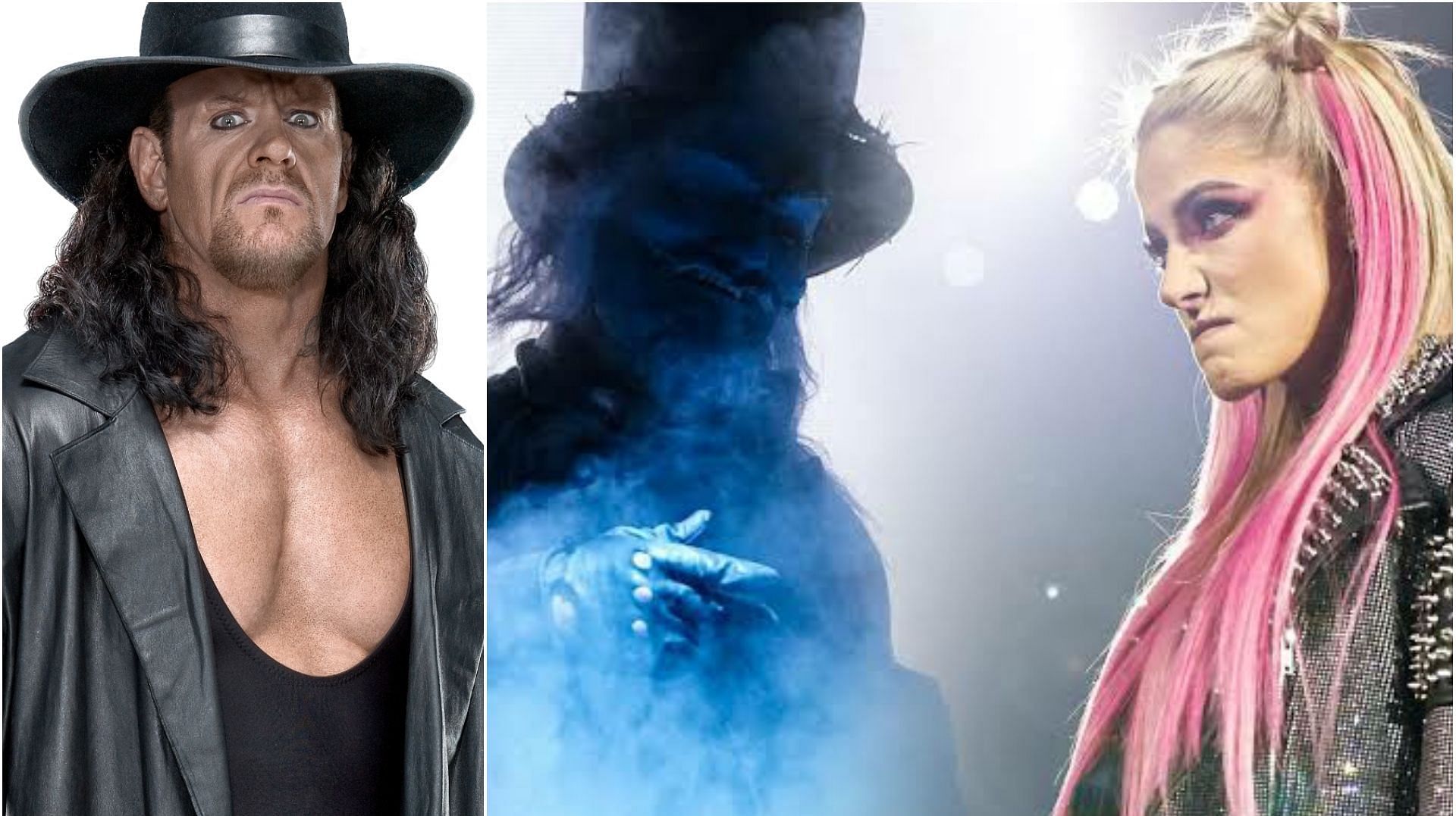 The Undertaker (left); Uncle Howdy &amp; Alexa Bliss (right)