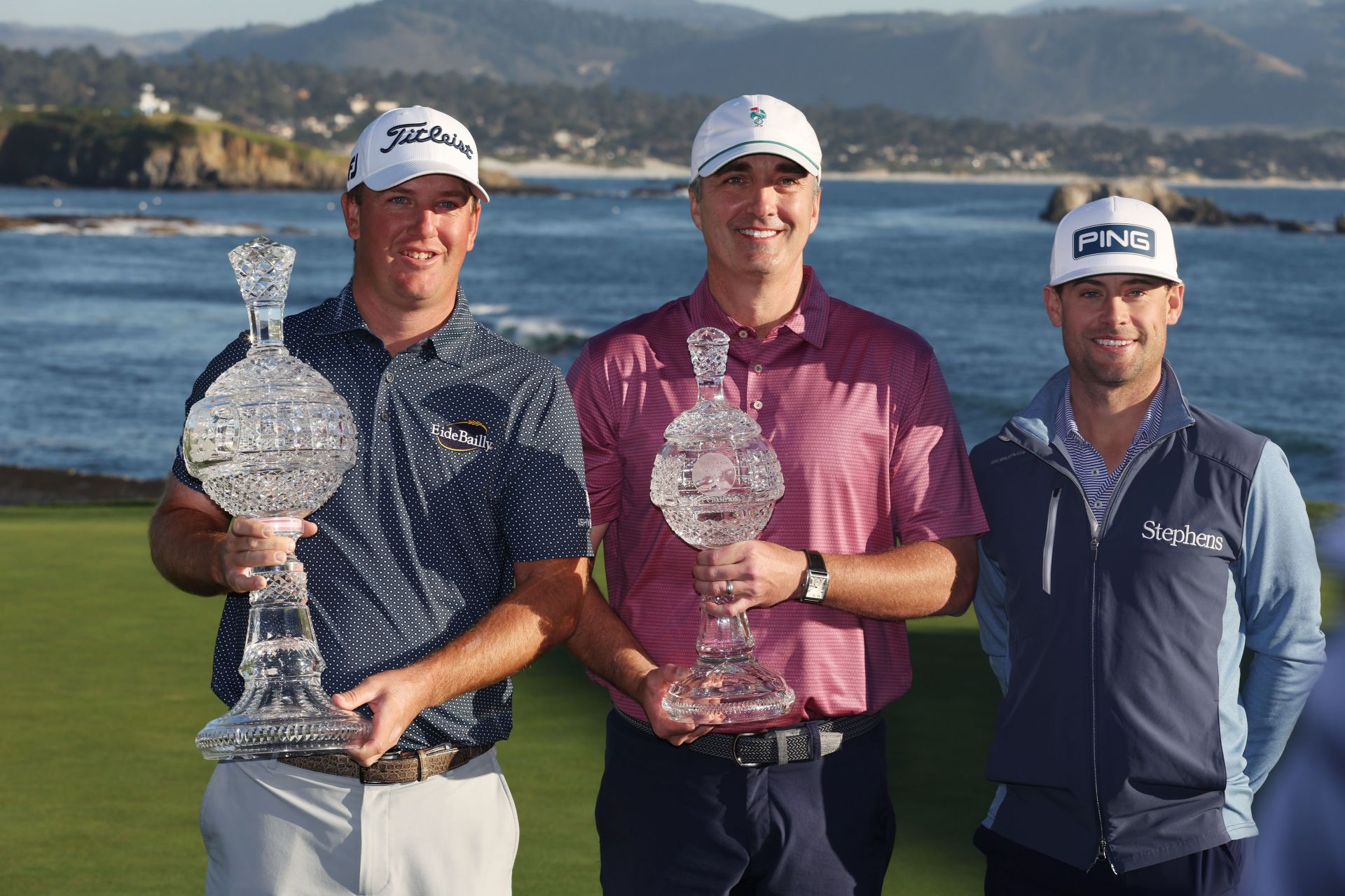 Tom Hoge, Kyle Adams, and Taylor Moore (Image via Jamie Squire/Getty Images)