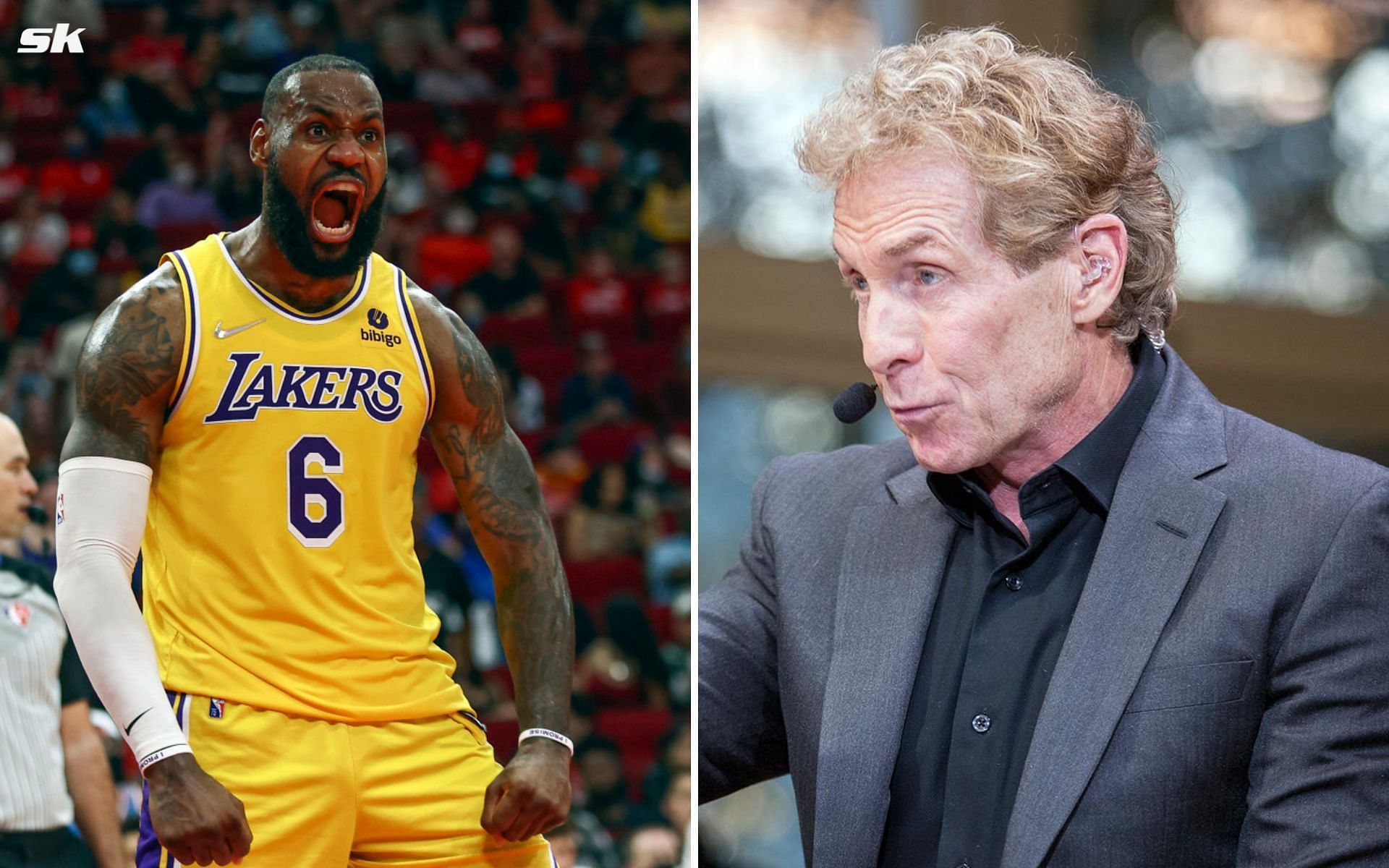 LeBron James (L) and Skip Bayless {R)