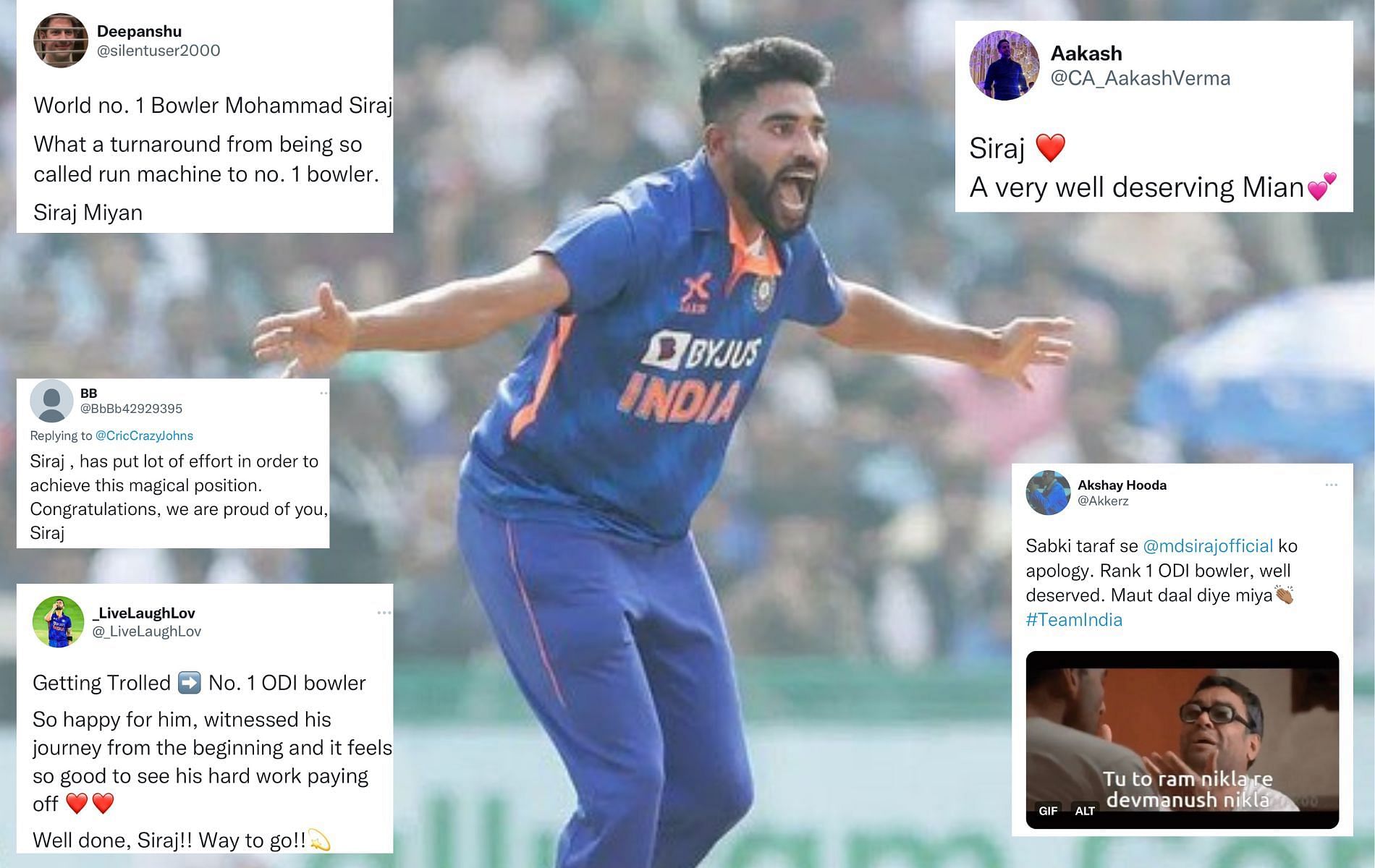Mohammed Siraj has been in great form of late. (Pics: Twitter)
