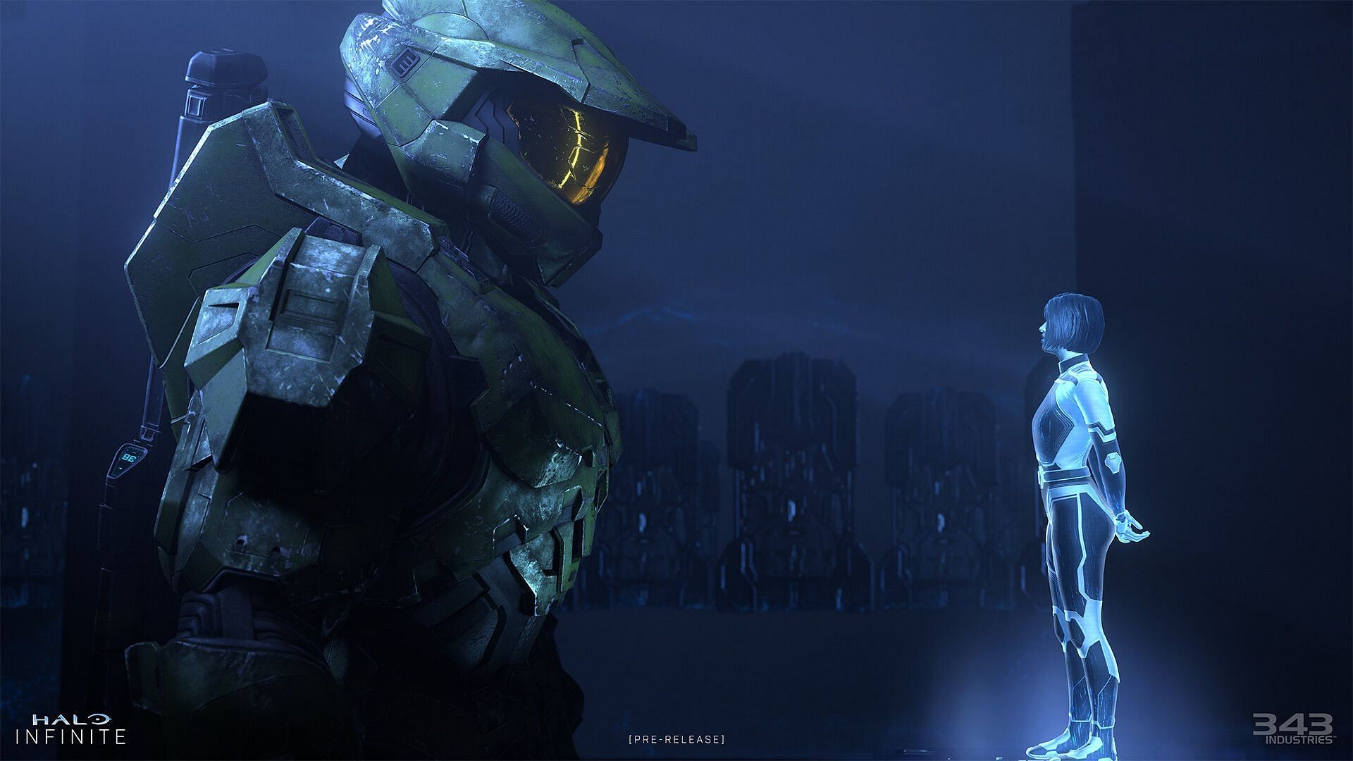 Master Chief speaks to Cortana (Image via Steam)