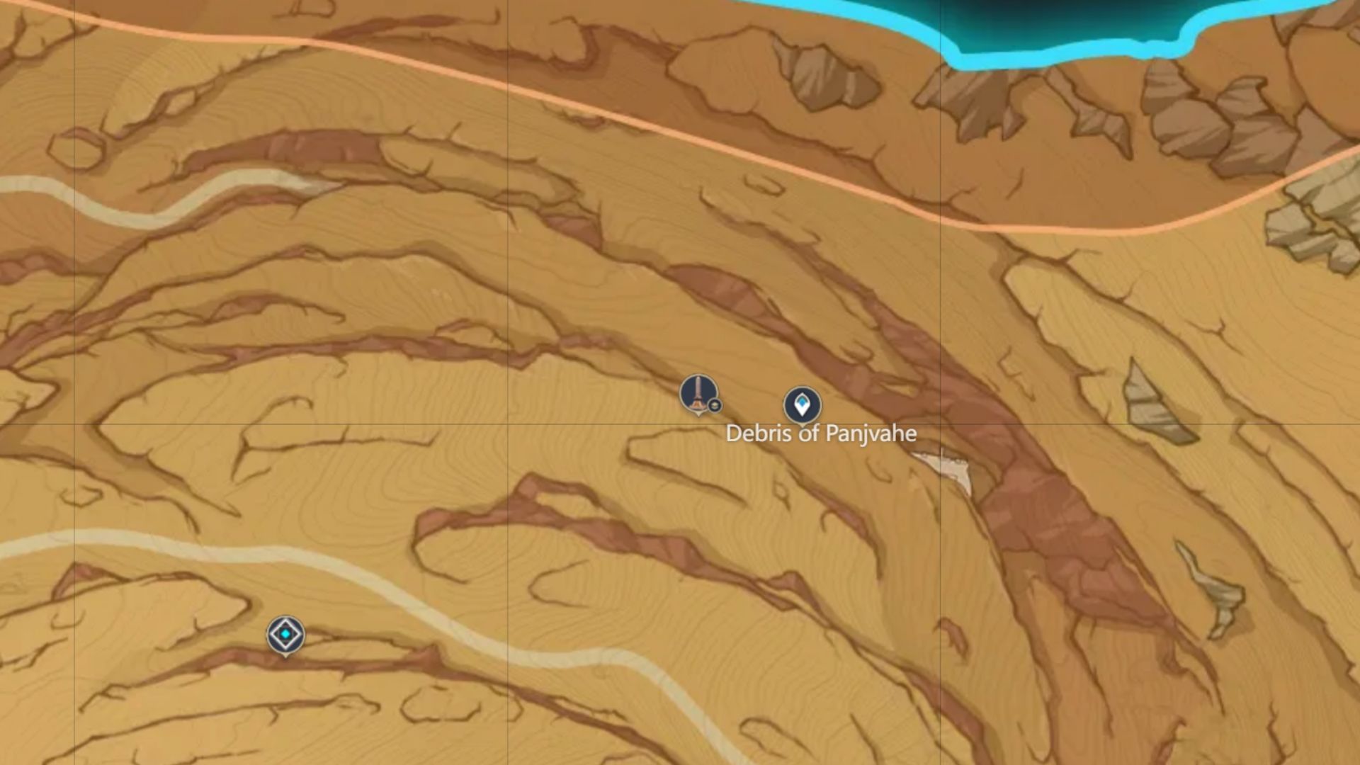 Find the first obelisk near the underground waypoint (Image via HoYoverse)