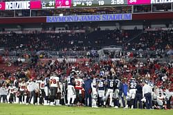 What happened to Russell Gage? WR tries and fails to get up in frightening sight similar to Damar Hamlin's during Cowboys vs. Bucs