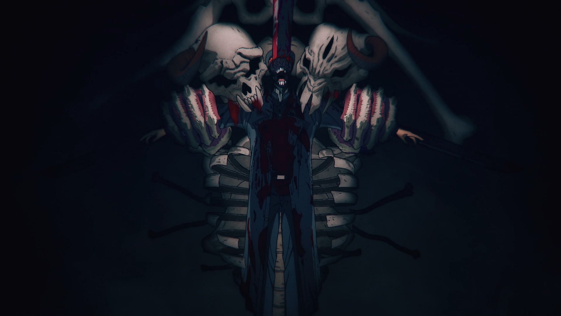 The Curse Devil attacking the Katana Man as seen in the series&#039; anime (Image via MAPPA Studios)