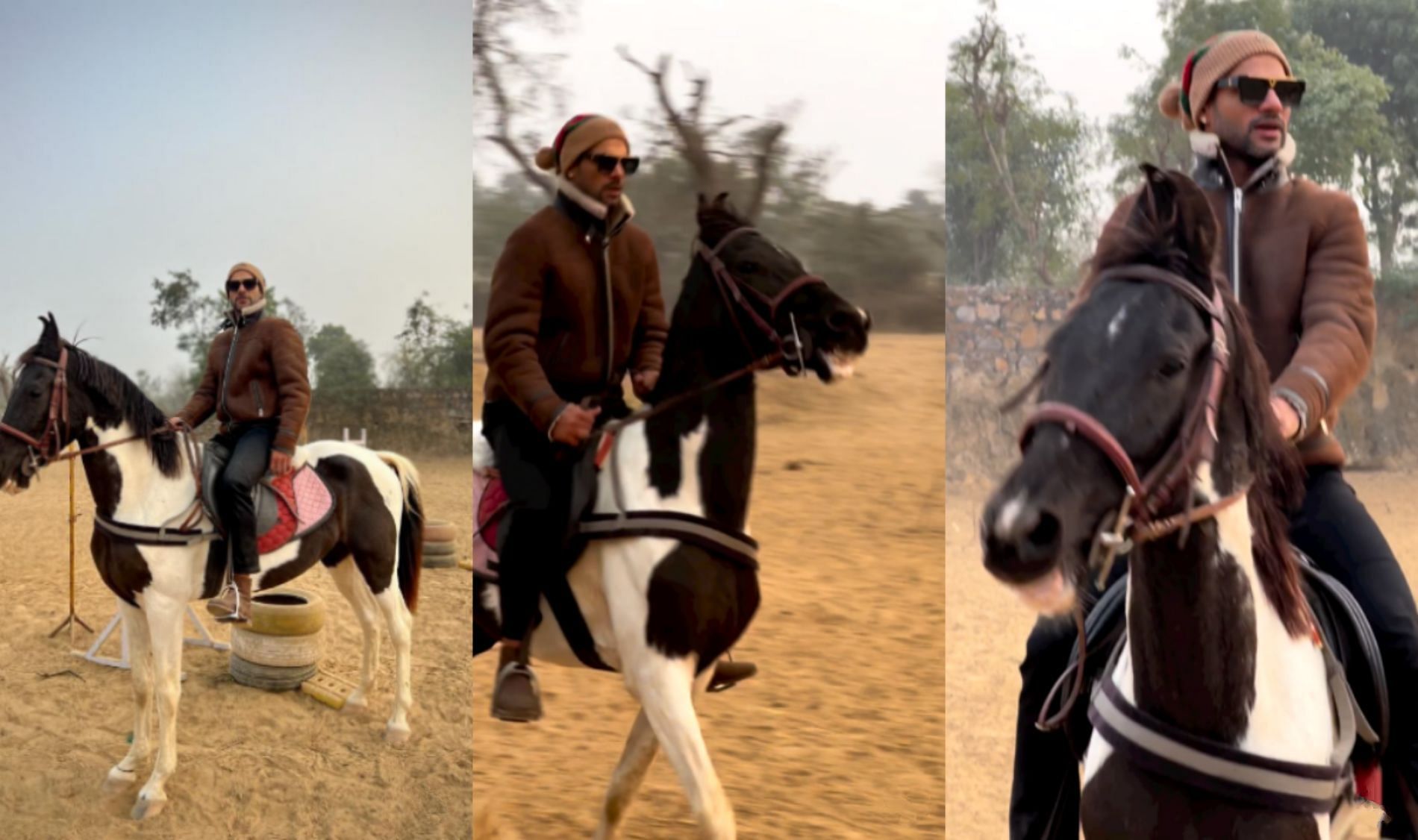 Shikhar Dhawan, horse riding