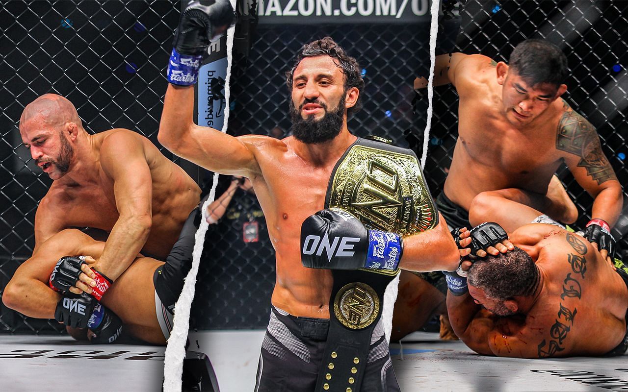 From left to right: Garry Tonon, Chingiz Allazov, and Aung La N Sang decisively finished their opponents at ONE Fight Night 6. | Photo by ONE Championship