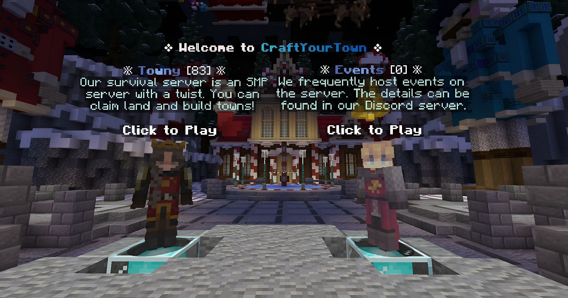 CraftYourTown is a fabulous survival server (Image via Mojang)