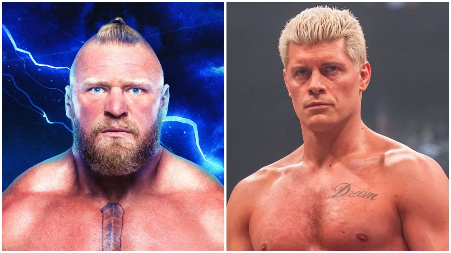 Brock Lesnar (Left), Cody Rhodes (Right)