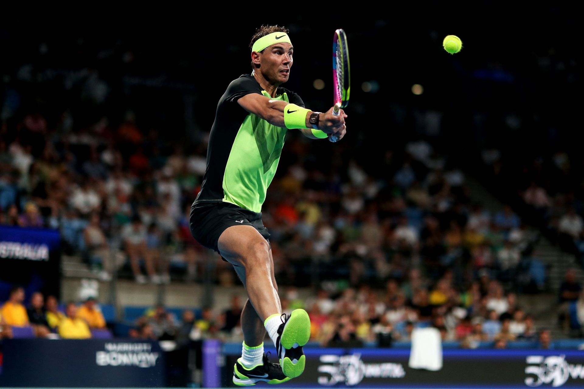 Rafael Nadal fell to De Minaur at the 2023 United Cup in Sydney.