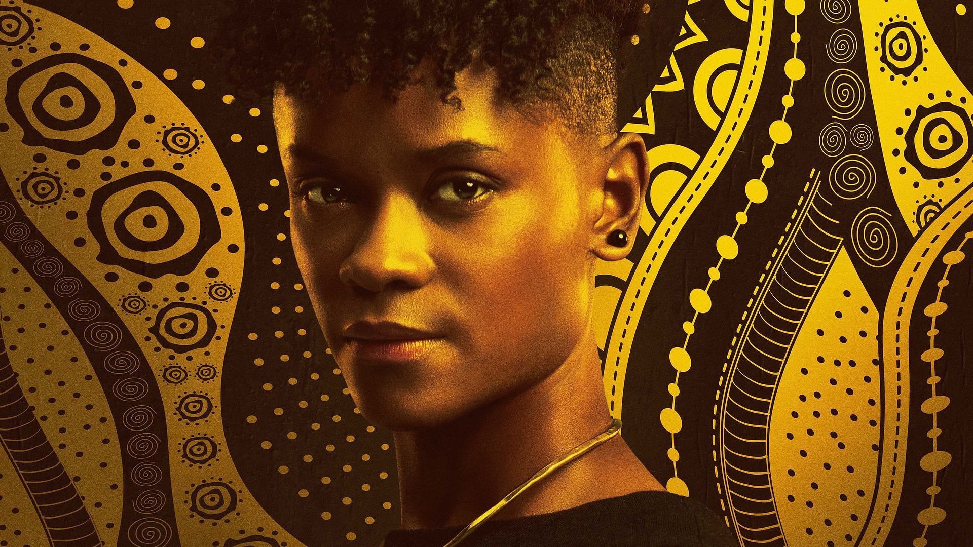 Letitia Wright as Shuri in a Black Panther: Wakanda Forever poster (Image via Marvel Studios)