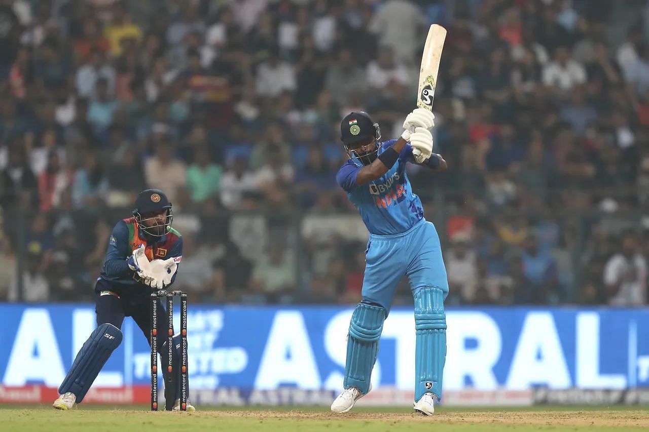 Hardik Pandya hit a few delightful boundaries during his innings. [P/C: BCCI]
