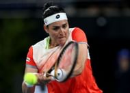 Jabeur strikes the ball at the 2023 Adelaide International 1