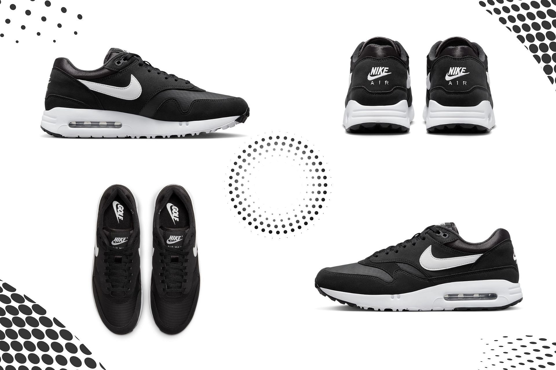 The Nike Air Max 1 Golf &quot;Black / White&quot; sneakers will be launched in Spring / Summer 2023 (Image via Sportskeeda)