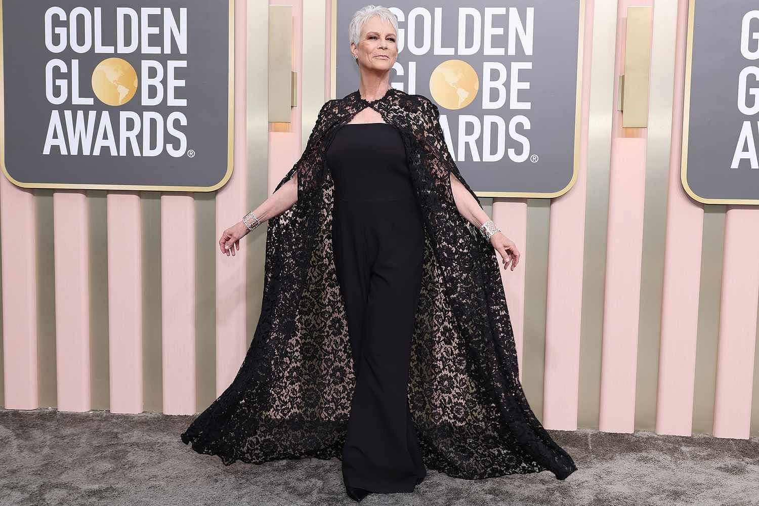 Jamie Lee Curtis on the red carpet of 2023 Golden Globe (Image via Amy Sussman/Getty Images)