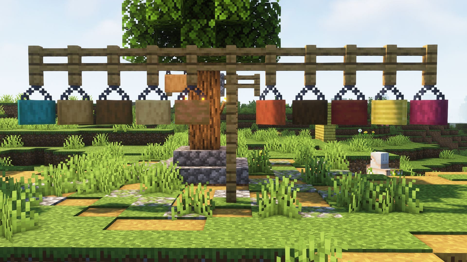 All types of hanging signs (Image via Mojang)