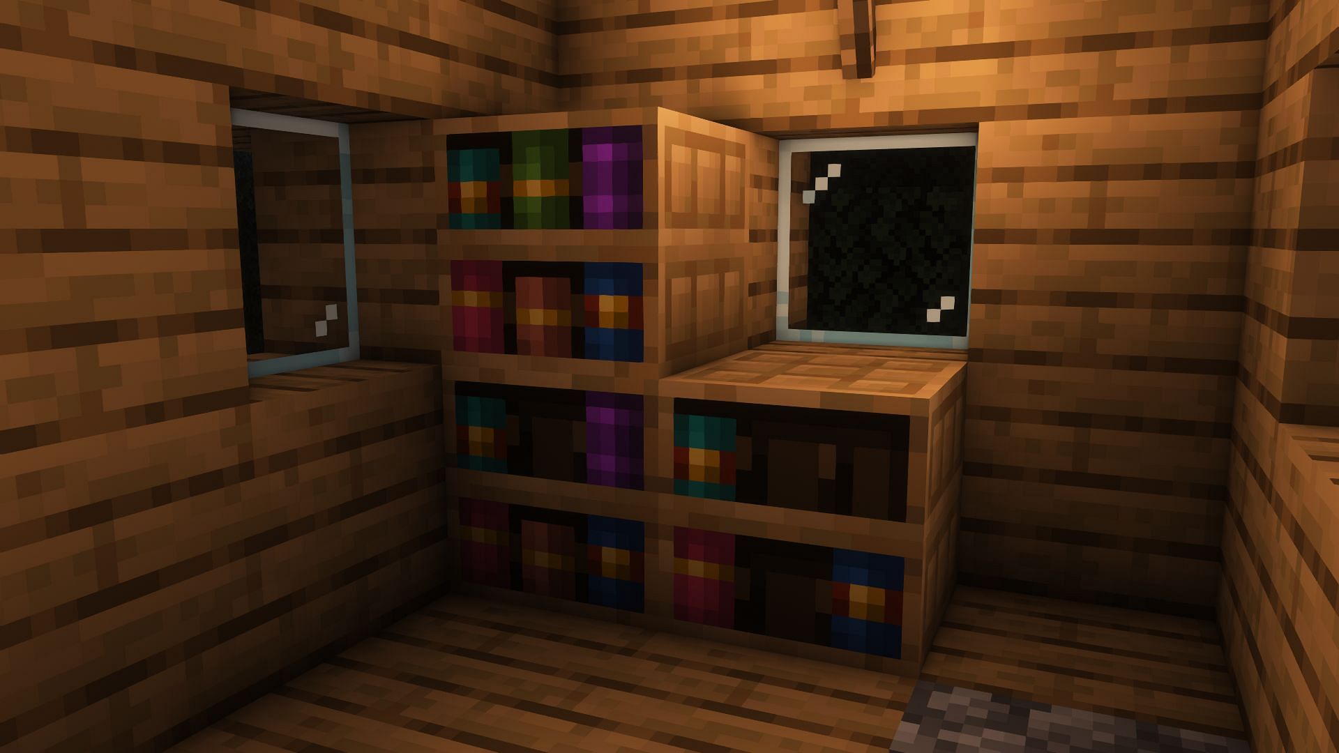 Chiseled bookshelves (Image via Mojang)