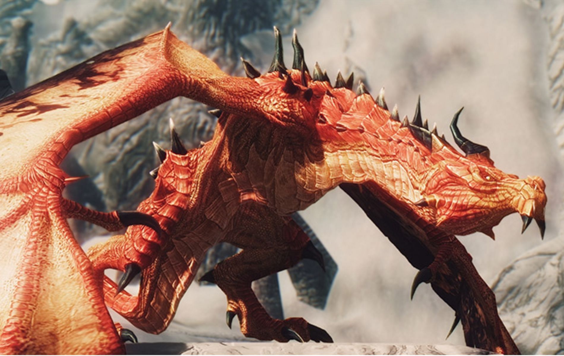 Make your dragon slaying experience a high-definition one through this mod (Image via Bethesda Game Studios)