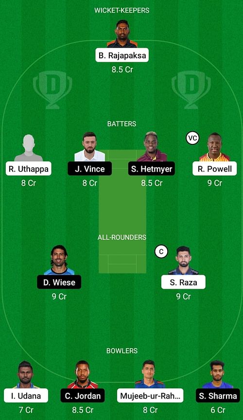 DUB vs GUL Dream11 Prediction Team Today, Match 5, Head-to-Head League