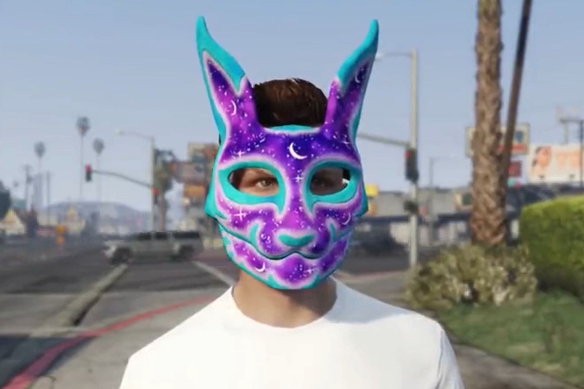 The leaked Twilight Painted Rabbit mask in the game (Image via Tez2/Twitter)
