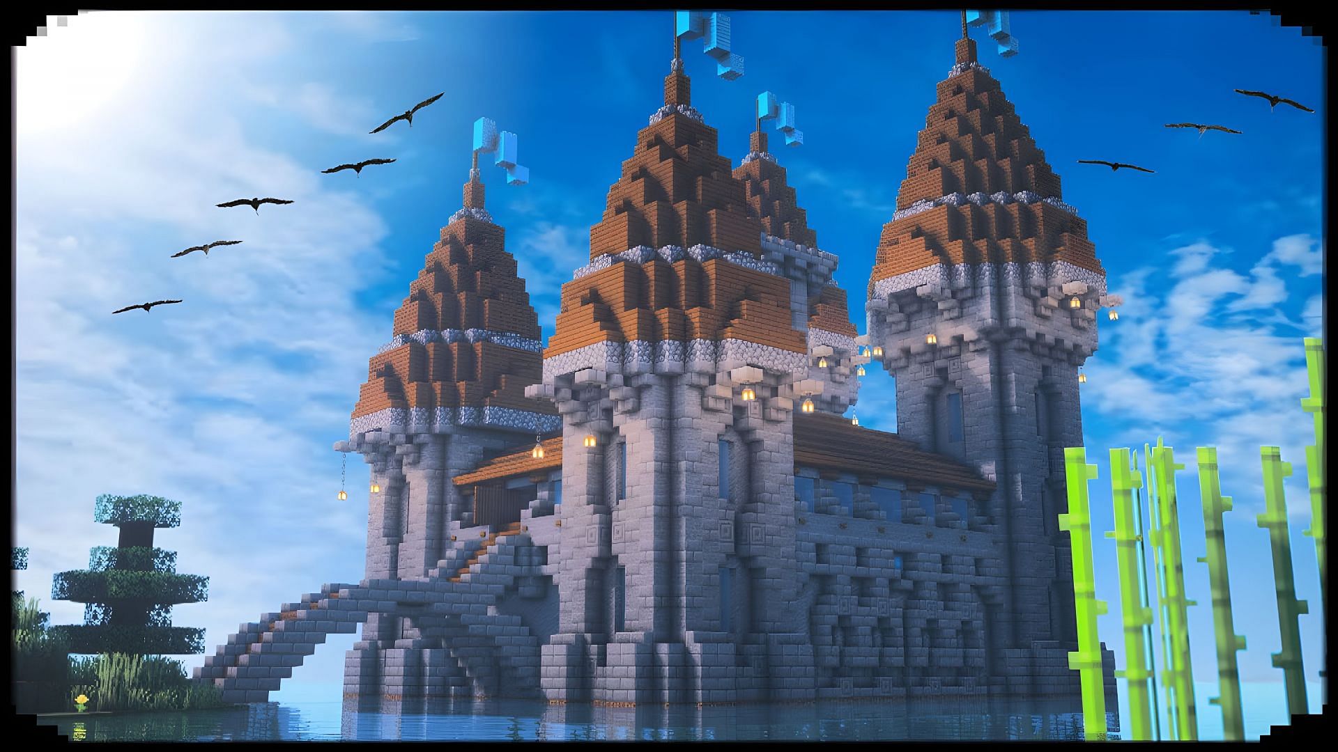 Minecraft castle builds are extrodainary (Image via Youtube/One Team)