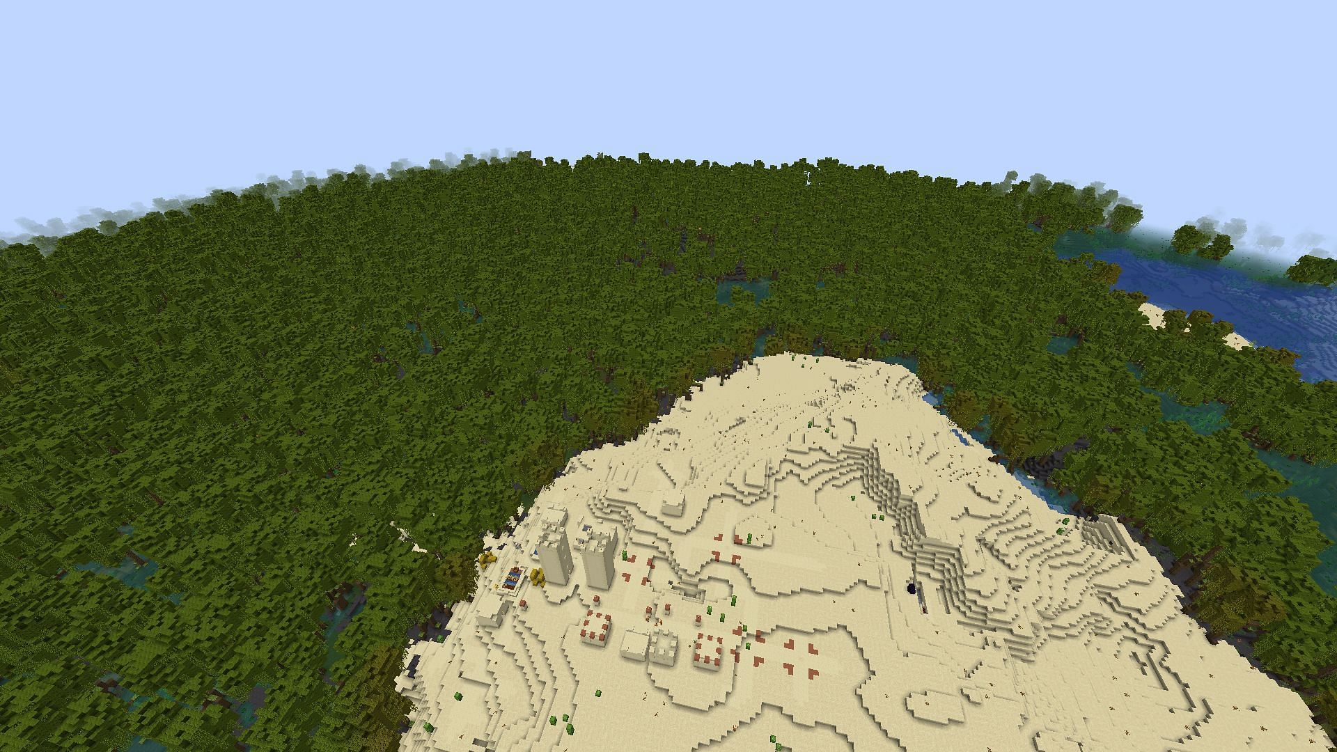 Render distance determines the number of chunks being rendered by a Minecraft player (Image via Mojang)