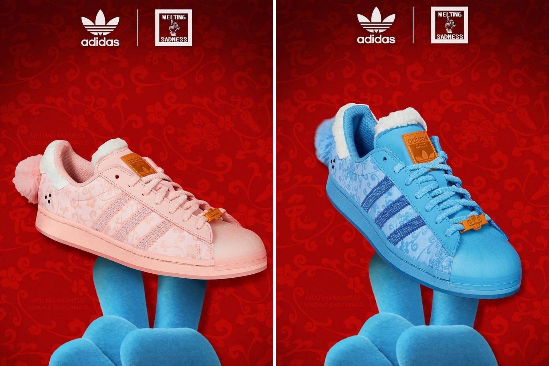 The Superstar shoes are offered in two colorways (Image via Melting Sadness)