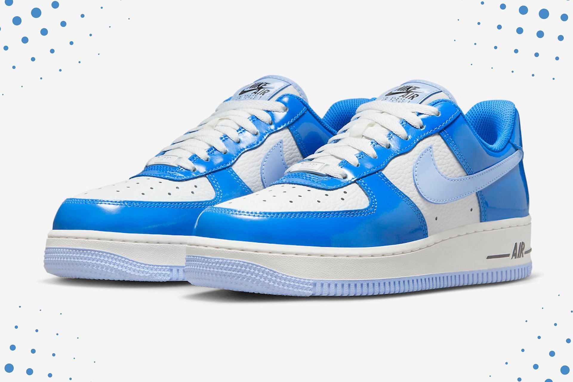 Nike Air Force 1 Low Blue Patent colorway (Image via Nike)