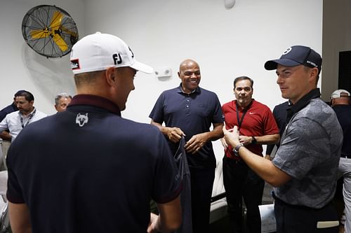 Justin Thomas and Charles Barkley (Image via Mike Ehrmann/Getty Images for The Match)